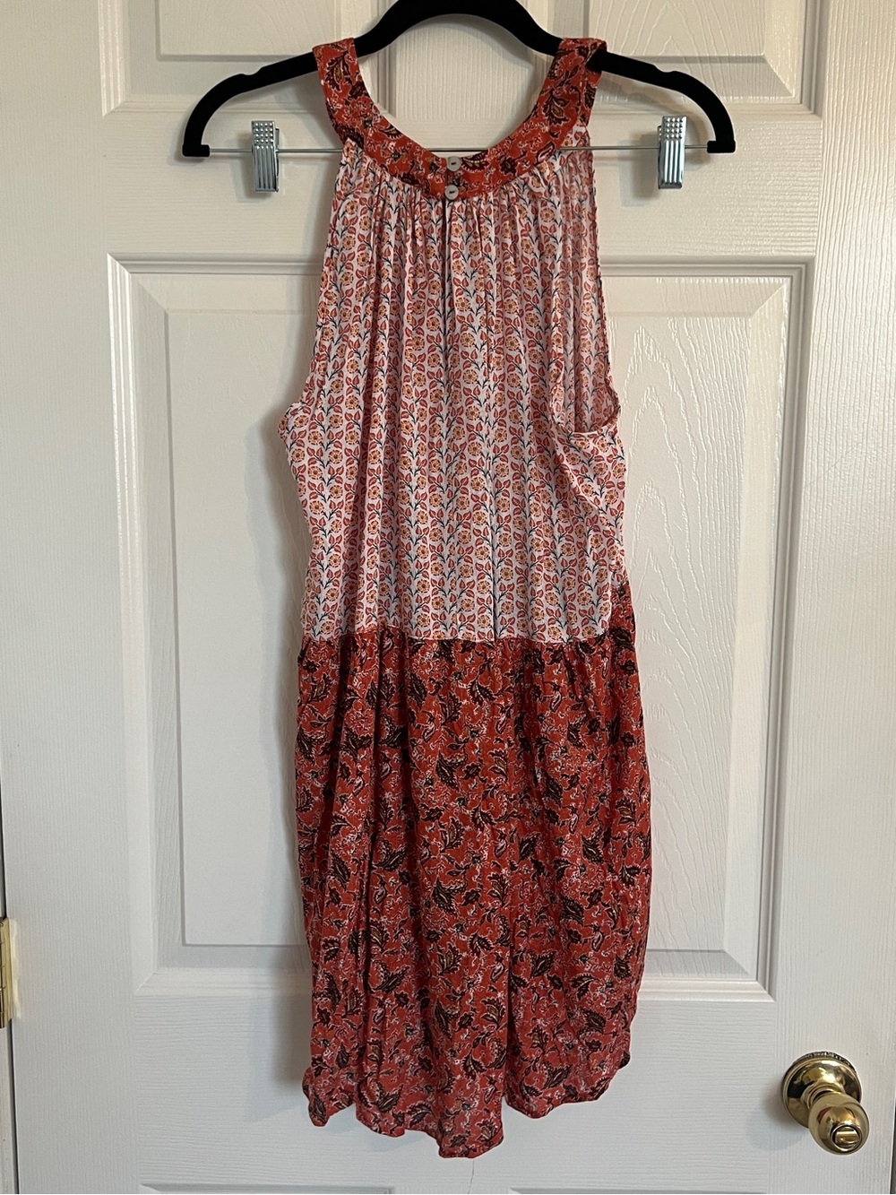 Jane & Delancey Boho Floral Paisley Sleeveless Tunic Dress Women's Medium